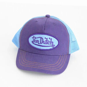 Von DUTCH New Purple Blue Trucker Hat Vintage VTG  90s Snap Back